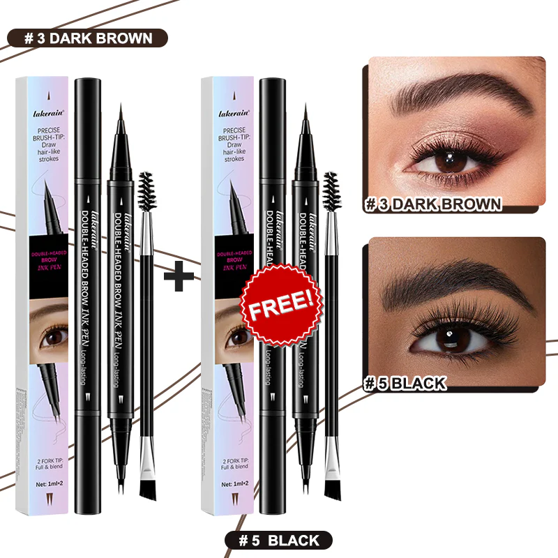 💖BUY 1 GET 1 FREE-Each Only £4.49!! 💖2-in-1 4D Eyebrow Pencil (Natural Brow Makeup and Eyelash Line) - Image 25