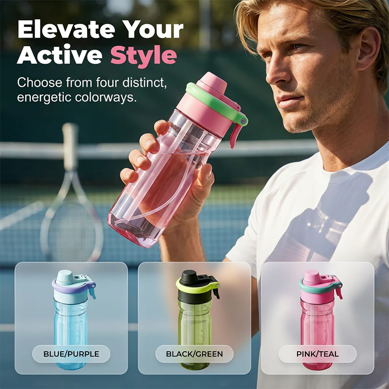 2-in-1 Mist & Sip Sports Water Bottle - Image 6