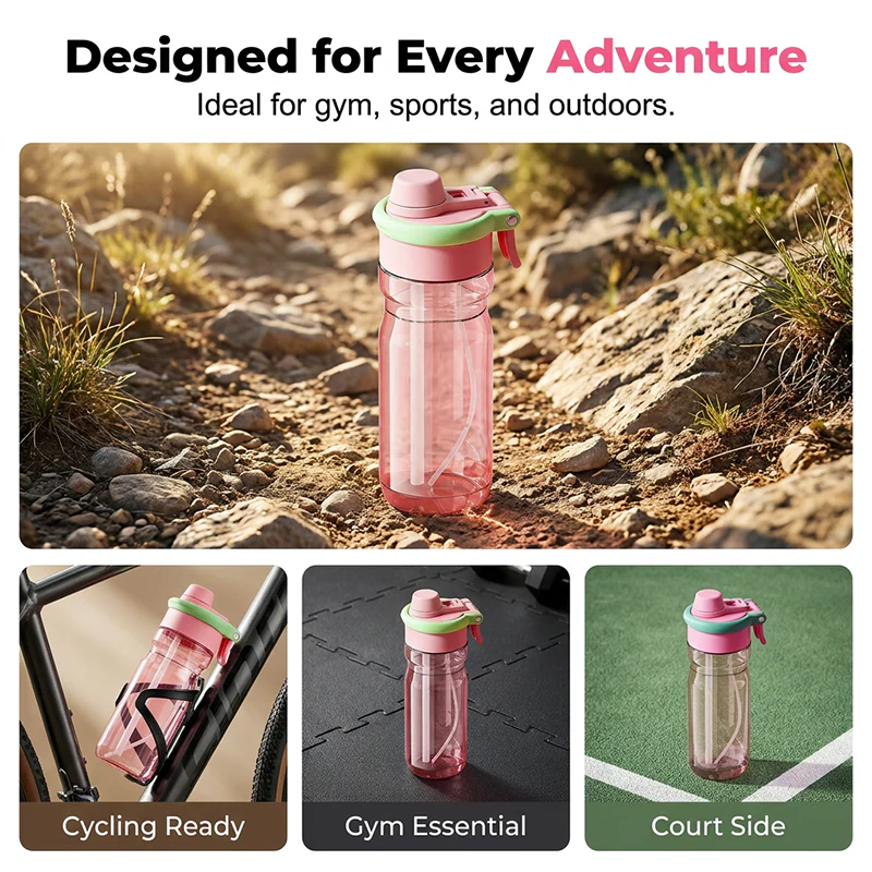 2-in-1 Mist & Sip Sports Water Bottle - Image 7