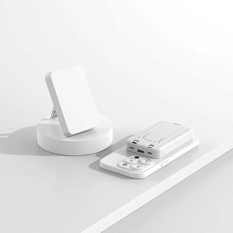 3-in-1 Magnetic Wireless Power Bank with Dual Cables - Image 9