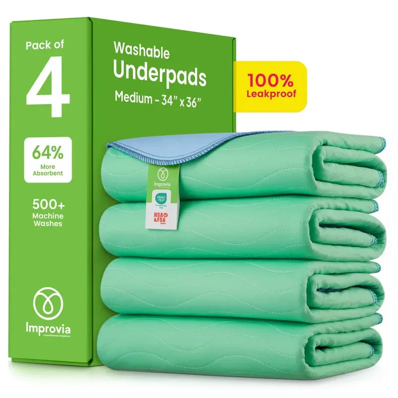 🥳2026 HOT SALE 50% OFF- £8.99!!🌟Reusable Heavy Absorbency Bed Protection Pads