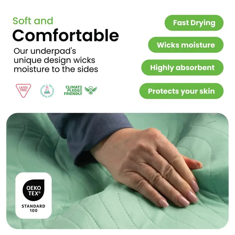 🥳2026 HOT SALE 50% OFF- £8.99!!🌟Reusable Heavy Absorbency Bed Protection Pads - Image 3