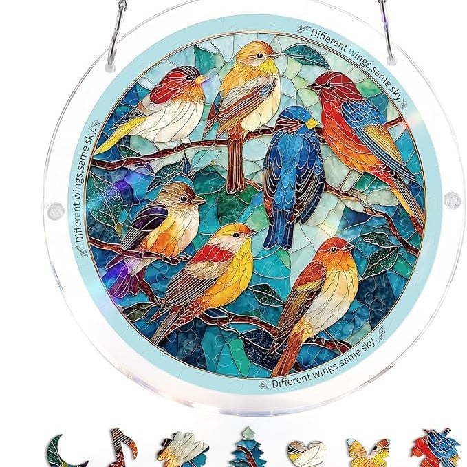 🔥LAST DAY 49% OFF ☀️🛍️Acrylic Jigsaw Puzzle Suncatcher 80 Pieces - Image 11