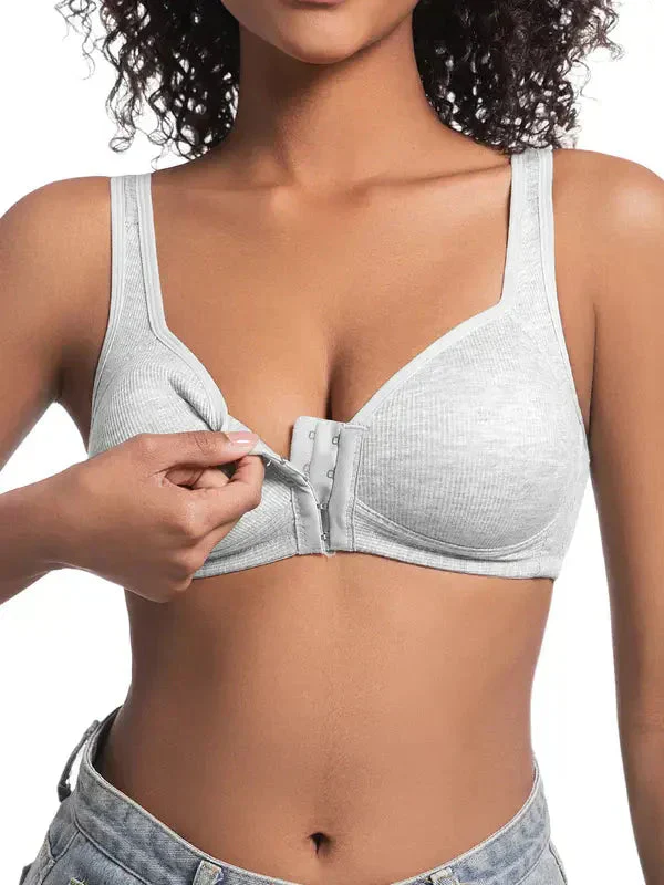 ❤️Adjustable Front Closure Push-Up Bra Wire-Free, Seamless & Side Support for Daily Wear, Spring-Summer Comfort - Image 4