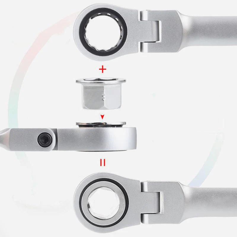 15pcs Adjustable Ratchet Wrench Kit - Image 3