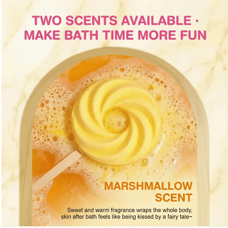 ⏳Last Day Special Price £8.99!🍭Cute Lollipop Bath Bomb,Colorful Bubble Bath Ball for Fun Bath Time - Image 9