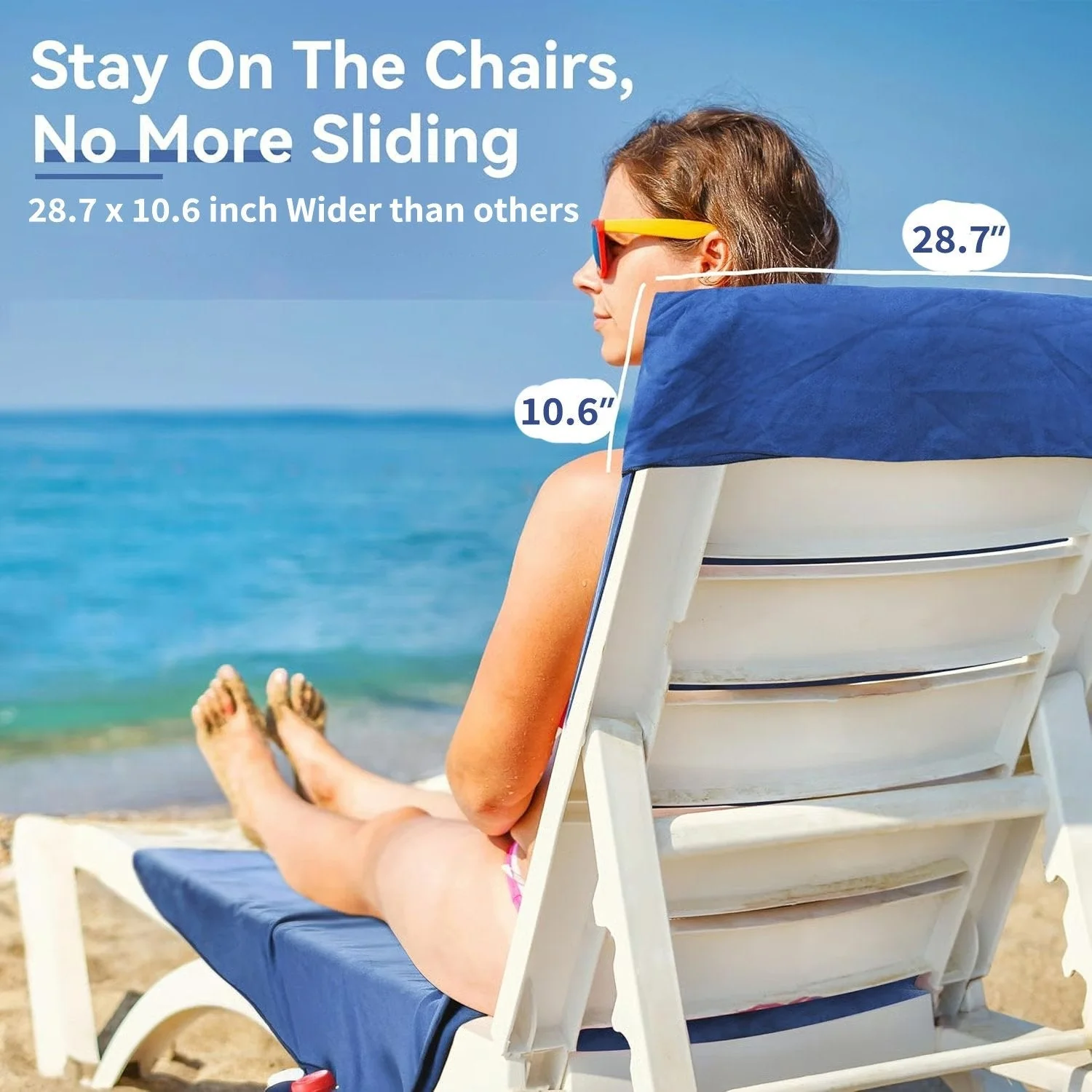 🏖️Summer Hot Sale - ONLY £14.99!!⚡50K+ SOLD!🌞🌊Sun Lounger Towel in Bag with Pockets Storage - Image 8