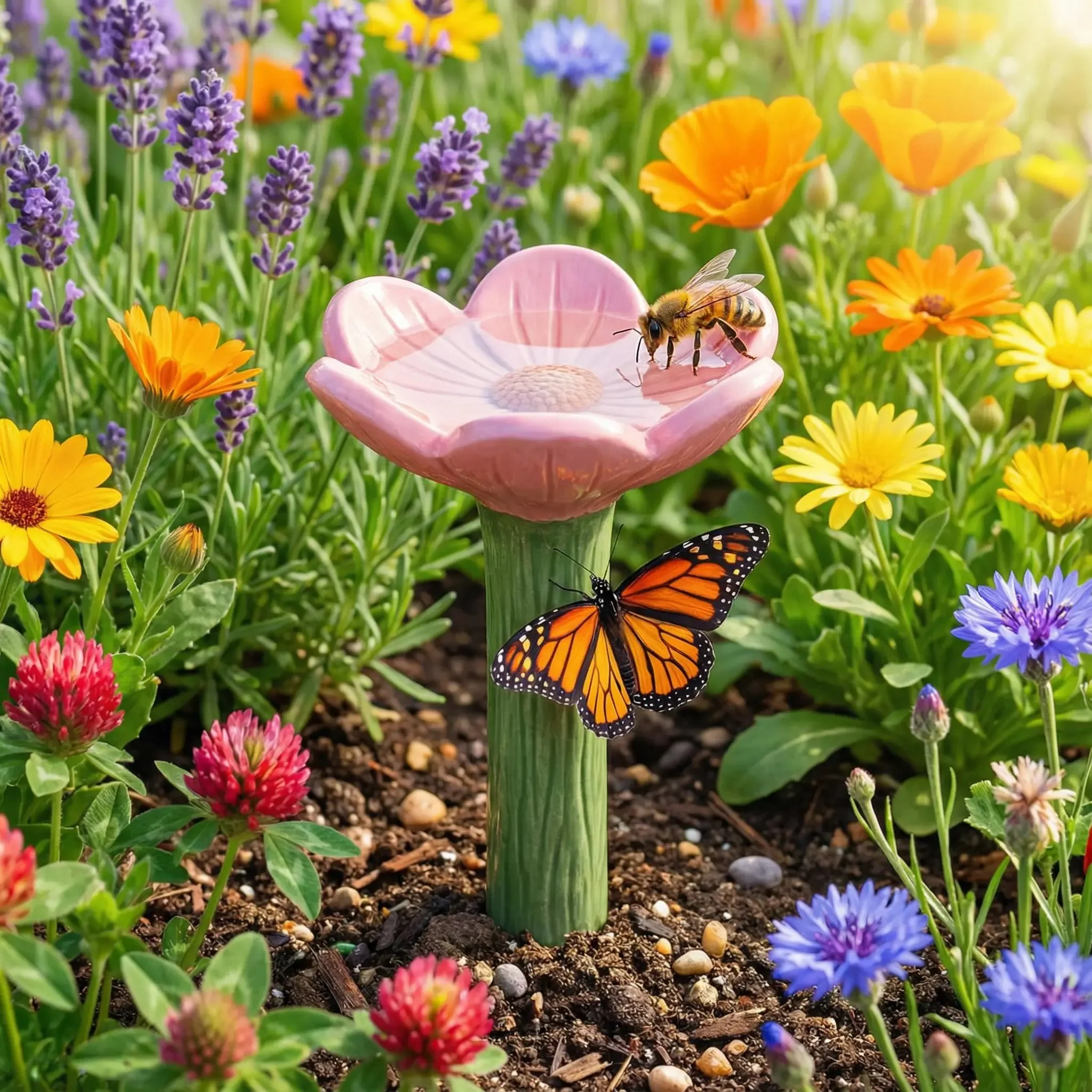 ⏳Limited-time 50% off🐝Flower-Shaped Bee Watering Station💧 - Image 9