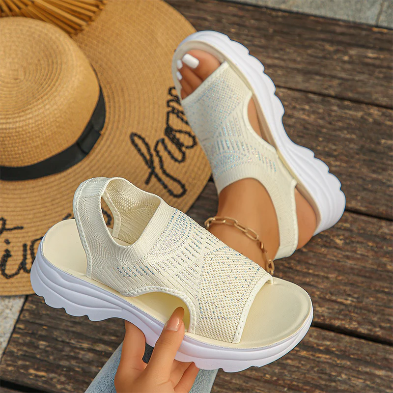 ⏳LAST DAY SALE ONLY £11.99!!🔥🔥Breathable mesh platform sandals for women - Image 11