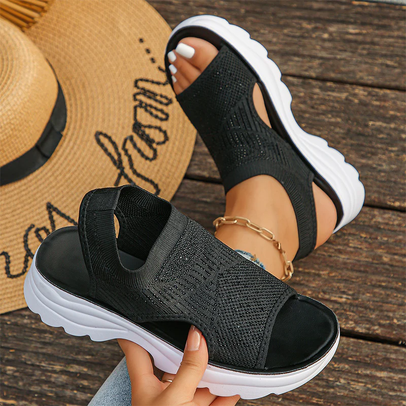 ⏳LAST DAY SALE ONLY £11.99!!🔥🔥Breathable mesh platform sandals for women - Image 14