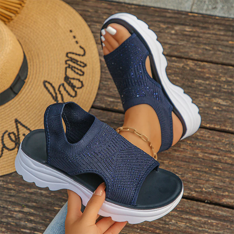 ⏳LAST DAY SALE ONLY £11.99!!🔥🔥Breathable mesh platform sandals for women - Image 15