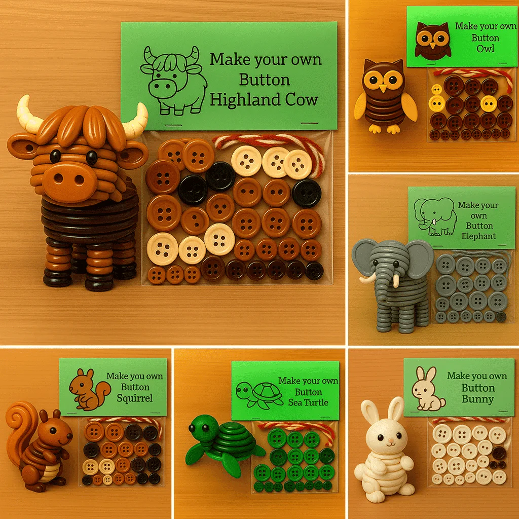 ⏰Last Day Promotion: BUY 2 GET 1 FREE✨DIY Button Animal Ornaments - Image 10