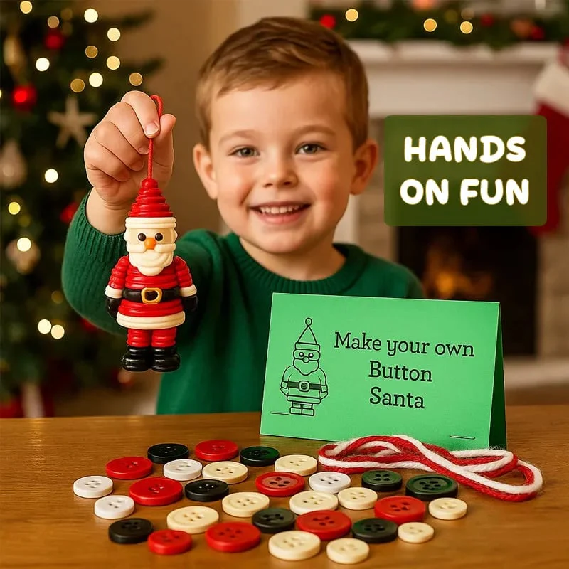 ⏰Last Day Promotion: BUY 2 GET 1 FREE✨DIY Button Ornament Kit🎅🎄 - Image 4