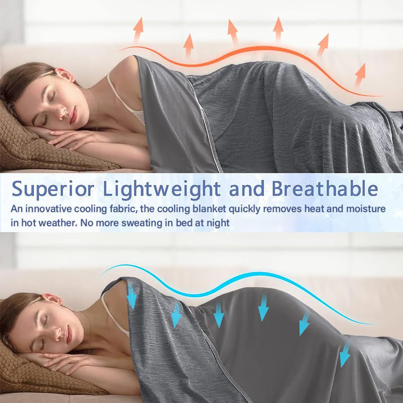 🏆LAST DAY SALE 50% OFF!!💕Smart Cooling Blanket❄️ Lightweight • Breathable • For Hot Sleepers & Night Sweats 😴 - Image 5