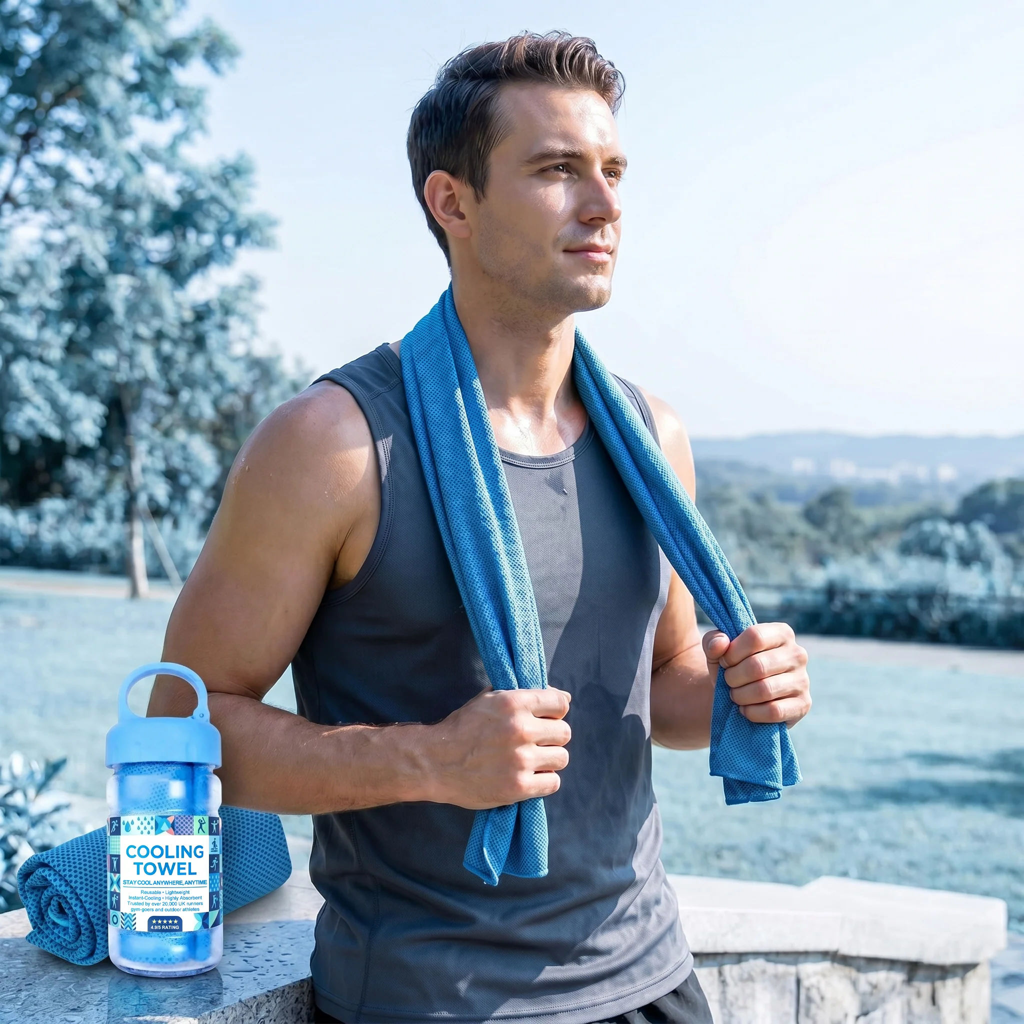 ⏰Last Day Buy 1 Get 1 Free❄💦Cold Sweat Towel You Can Use Anywhere, Anytime! Reusable Soft Absorbent Cooling Portable– UK Ready! 🇬🇧 - Image 28