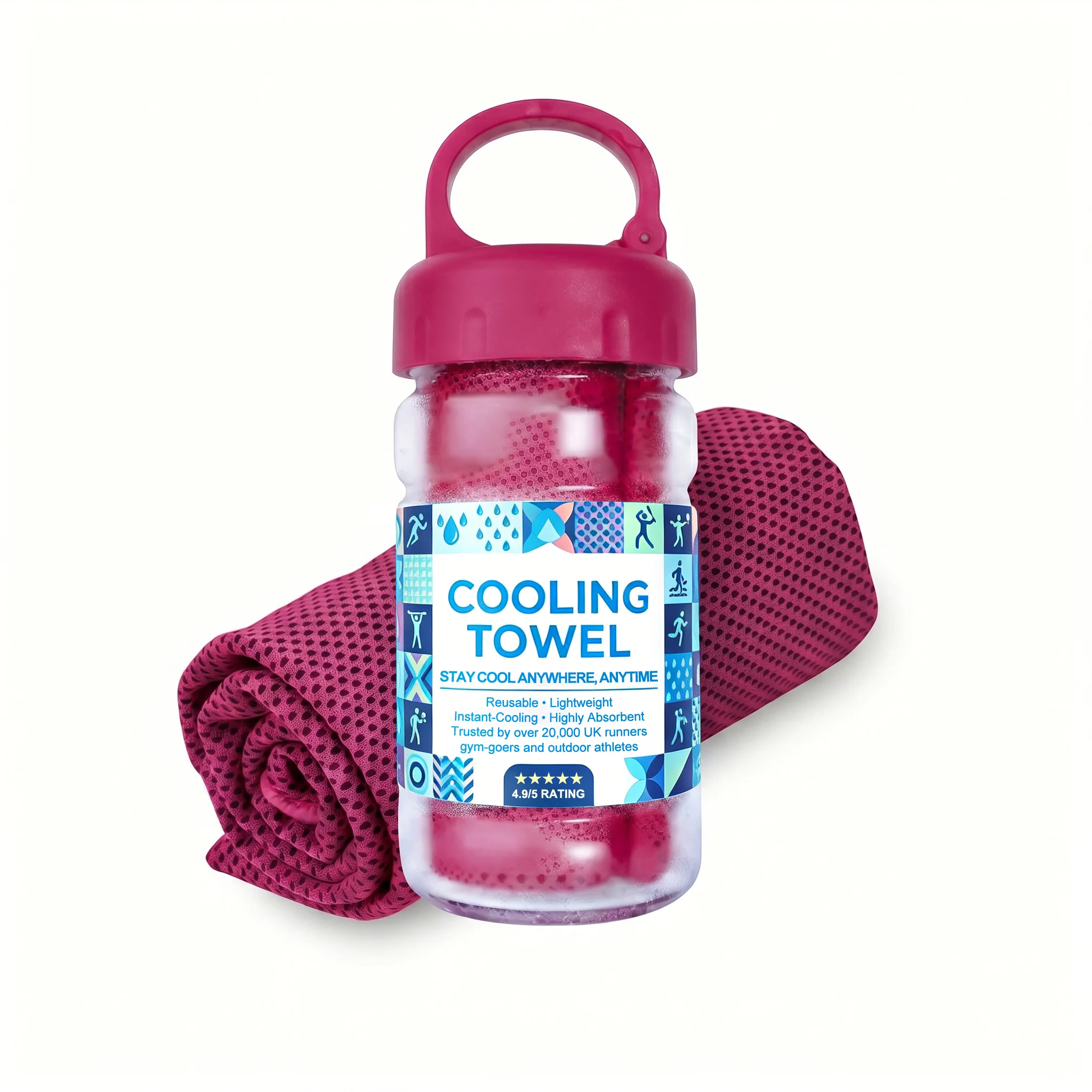 ⏰50% OFF-Buy 1 Get 1 Free❄💦Cold Sweat Towel You Can Use Anywhere, Anytime! Reusable Soft Absorbent Cooling Portable– 🇬🇧 - Image 31