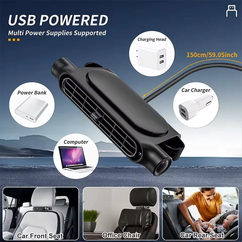 🌀SUMMER HOT SALE 50% OFF🚗Adjustable Cooling Fan for Driver and Passenger's Seat - Image 5