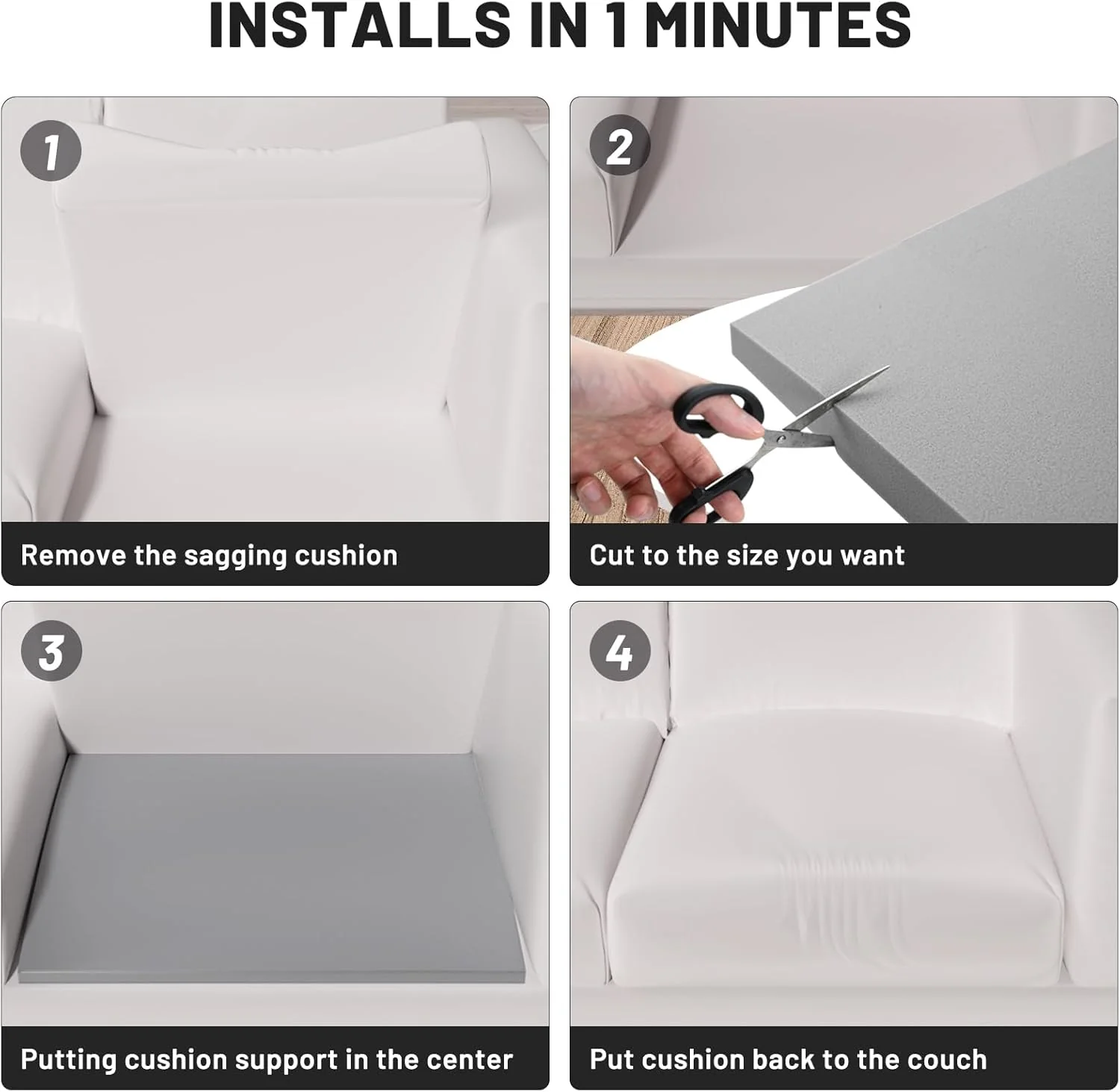⏰LAST DAY SPECIAL PRICE⚡🛋️Couch Cushion Support For Sagging Seat - Image 5