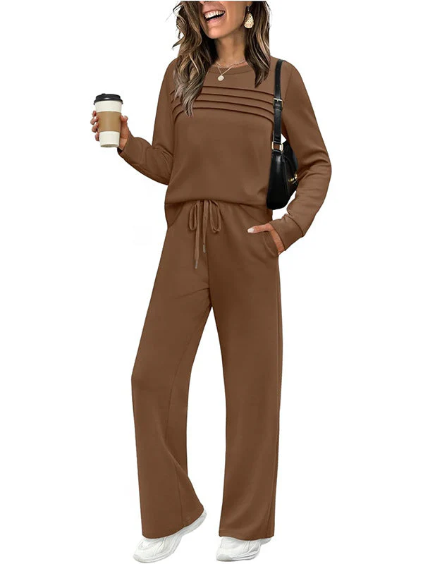 🎁2026 New Arrivals 60% OFF💥Women's Crew Neck Top & Drawstring Pants Set - Image 12