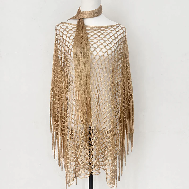 🏆 Last Day Special Price £9.99! 💐Summer Metallic Crochet Cover-Up – Lightweight, Flowy & Effortlessly Stylish summer outfit - Image 22