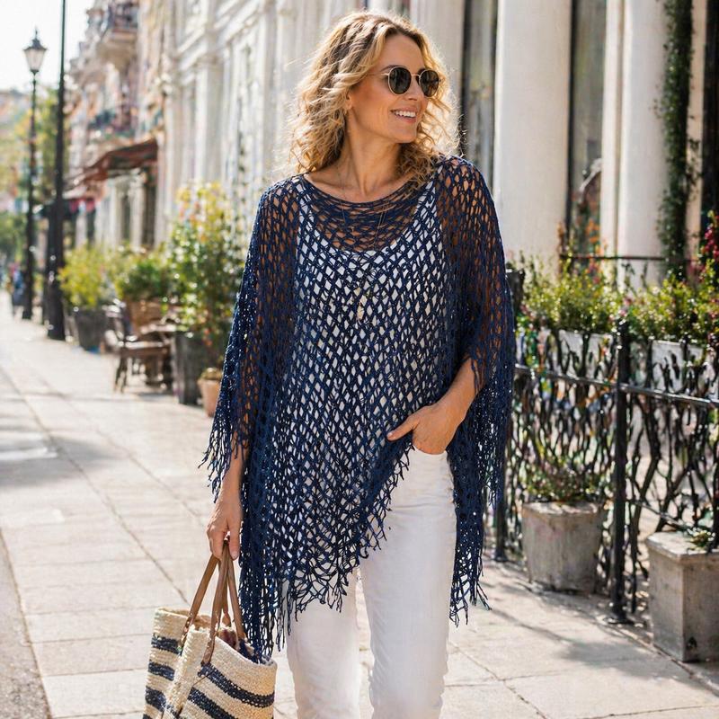 🏆 Last Day Special Price £9.99! 💐Summer Metallic Crochet Cover-Up – Lightweight, Flowy & Effortlessly Stylish summer outfit - Image 6