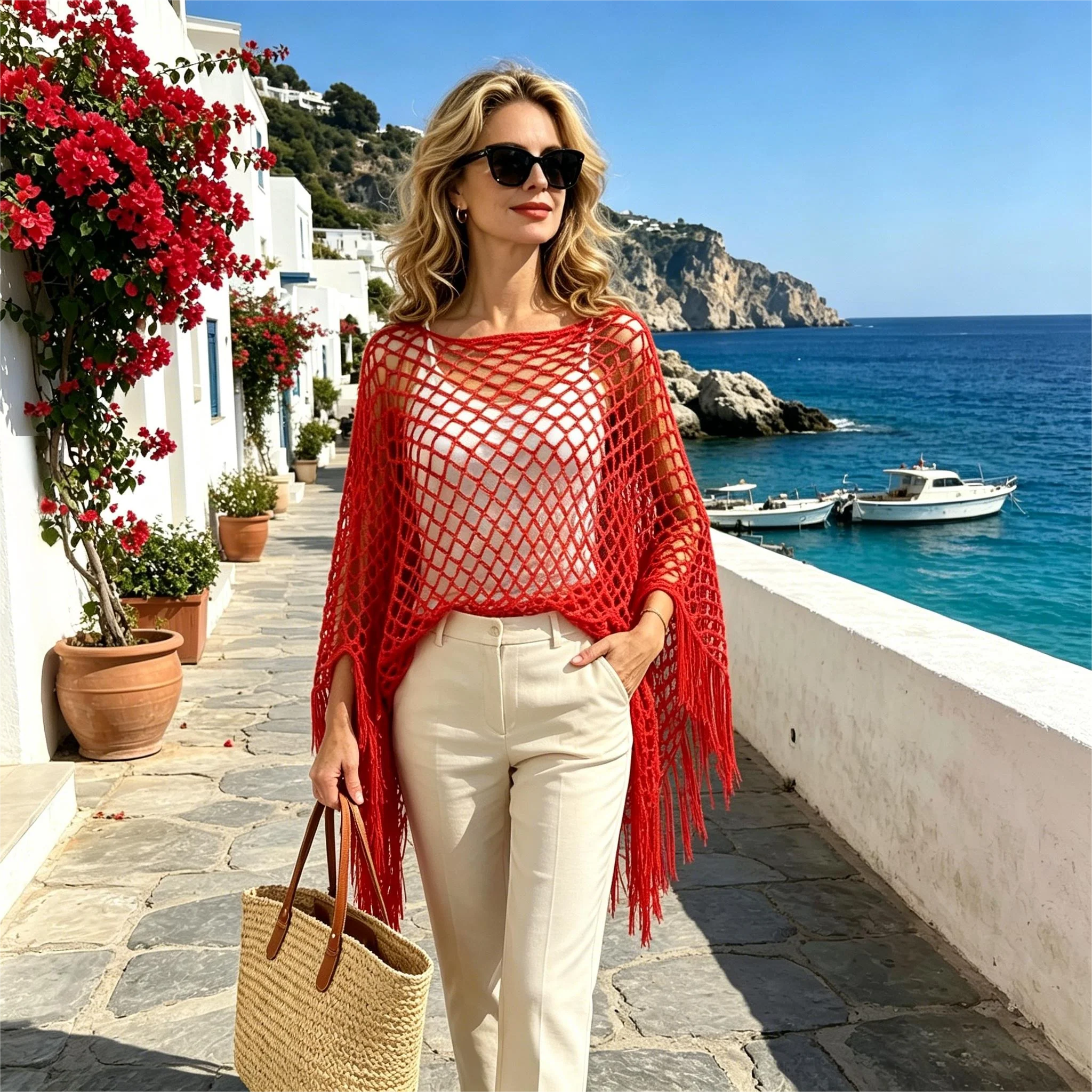 🏆 Last Day Special Price £9.99! 💐Summer Metallic Crochet Cover-Up – Lightweight, Flowy & Effortlessly Stylish summer outfit - Image 9