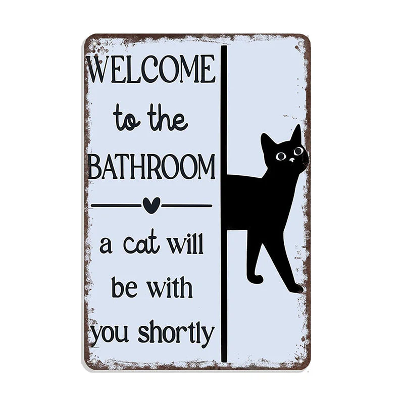 ⏳LAST DAY SALE 49% OFF🔥Vintage Highland Cow Aluminum Sign: Funny "Are You Pooping?" Black and White Bathroom Wall Decor - Image 10