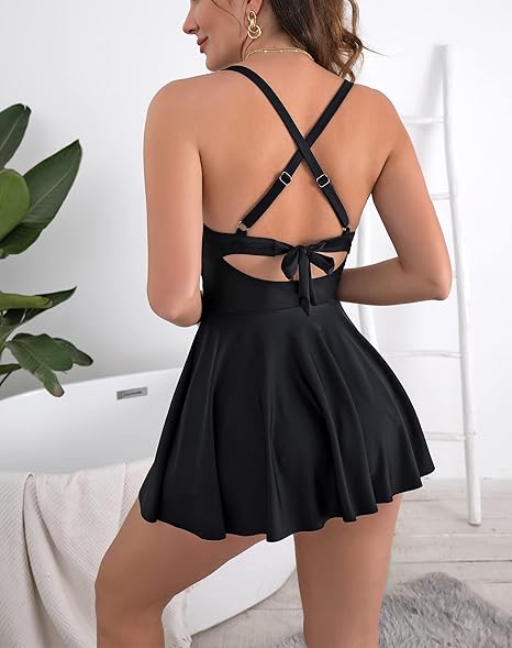 ⏳Last Day Special Sale 49% OFF🩱Women's Cutout One Piece Skirt Swimsuit - Image 14