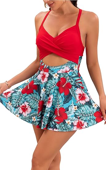 ⏳Last Day Special Sale 49% OFF🩱Women's Cutout One Piece Skirt Swimsuit - Image 23