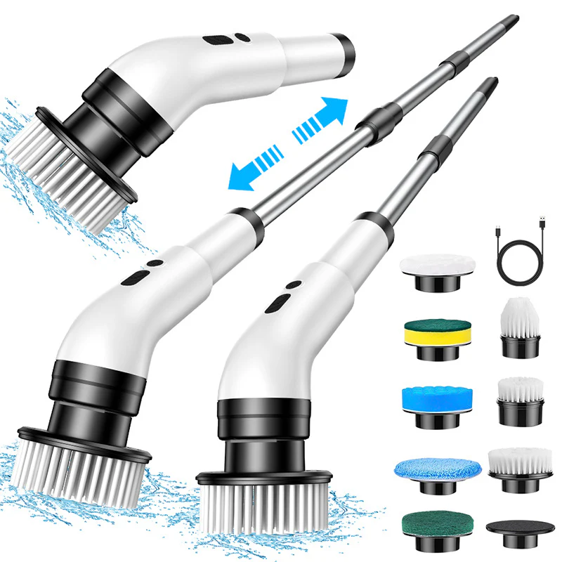 🥳🧽Multi‑Function Electric Brush – IPX7 waterproof, dual speed. Interchangeable heads. Effortless grime removal. 🛡️⚡ - Image 11