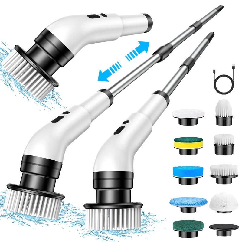 🥳🧽Multi‑Function Electric Brush – IPX7 waterproof, dual speed. Interchangeable heads. Effortless grime removal. 🛡️⚡ - Image 12