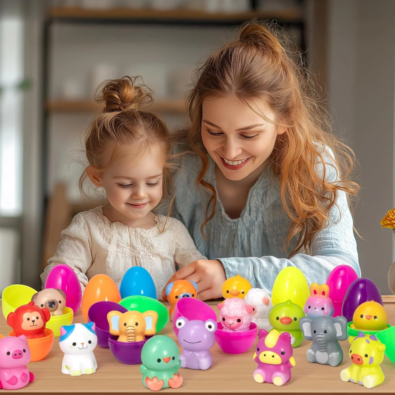 🔥Last Day Special Price £9.99!!⚡50K+ SOLD🎁12/24PCS Easter Eggs Prefilled Slow Rising Squishy Toys