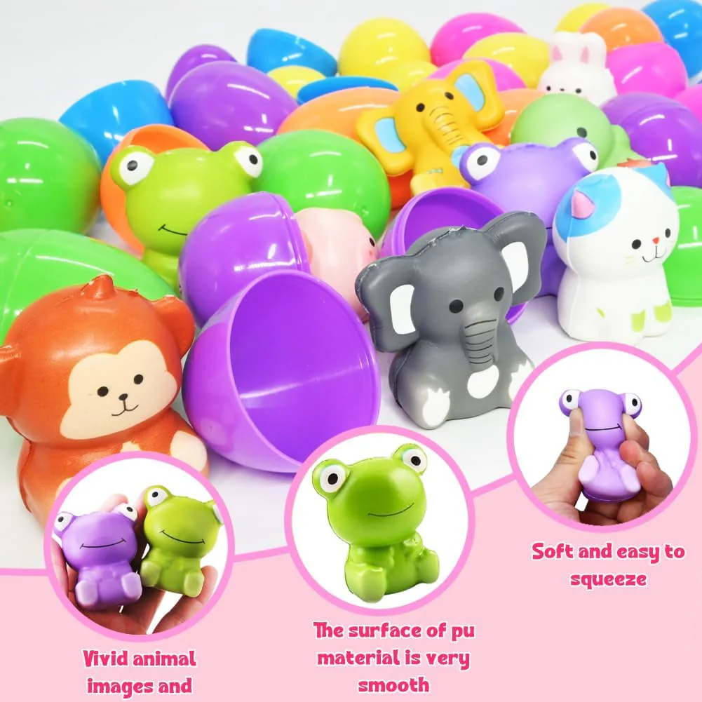 🔥Last Day Special Price £9.99!!⚡50K+ SOLD🎁12/24PCS Easter Eggs Prefilled Slow Rising Squishy Toys - Image 11