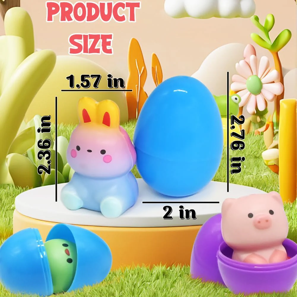 🔥Last Day Special Price £9.99!!⚡50K+ SOLD🎁12/24PCS Easter Eggs Prefilled Slow Rising Squishy Toys - Image 14