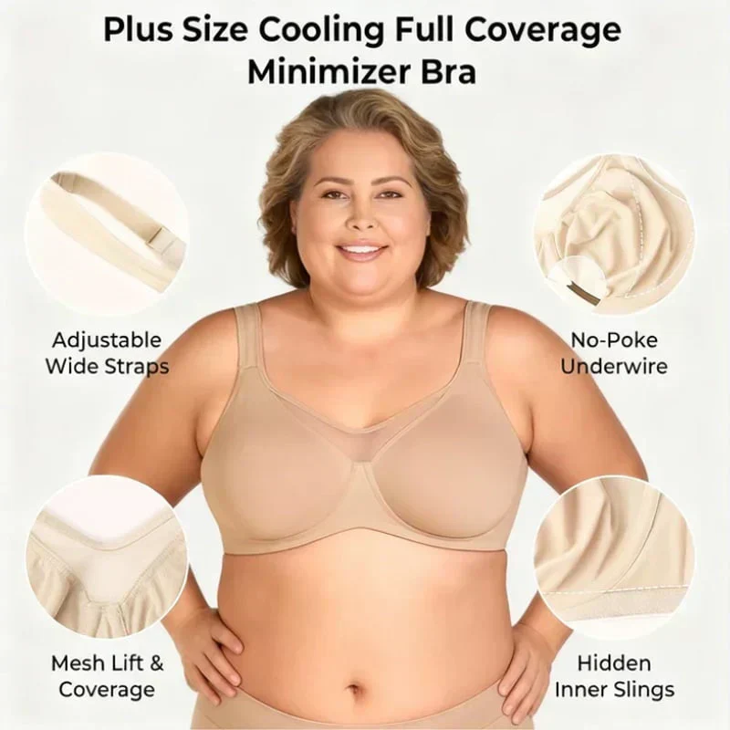 💗LAST DAY SPECIAL PRICE £8.99💐Women's Elegant Sheer Full Coverage Plus Size Bra - Image 33