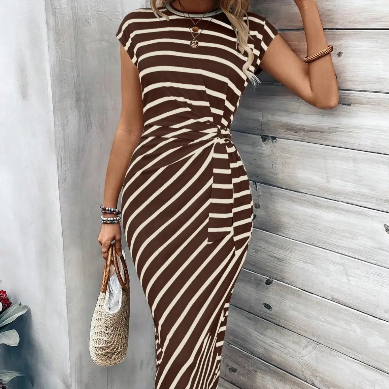 🥳2026 HOT SALE 50% OFF! 🥳💞50K+ SOLD!🌸Women's Knot Bodycon Dress – Leopard print, tummy-flattering knot. Comfy & chic for parties or date nights. Feel gorgeous. ✨🌹 - Image 15