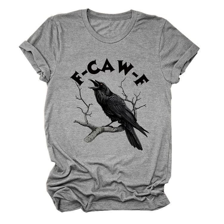 🏆LAST DAY SALE: Only £10.99!!🔥 Humorous Crow Graphic T-Shirt – Say It With a Caw! - Image 14