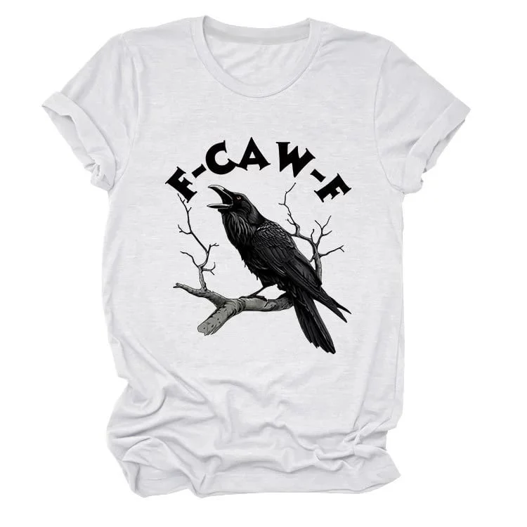 🏆LAST DAY SALE: Only £10.99!!🔥 Humorous Crow Graphic T-Shirt – Say It With a Caw! - Image 15