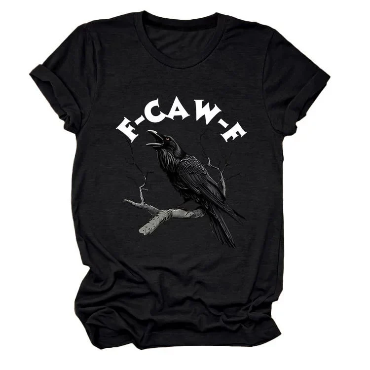 🏆LAST DAY SALE: Only £10.99!!🔥 Humorous Crow Graphic T-Shirt – Say It With a Caw! - Image 19