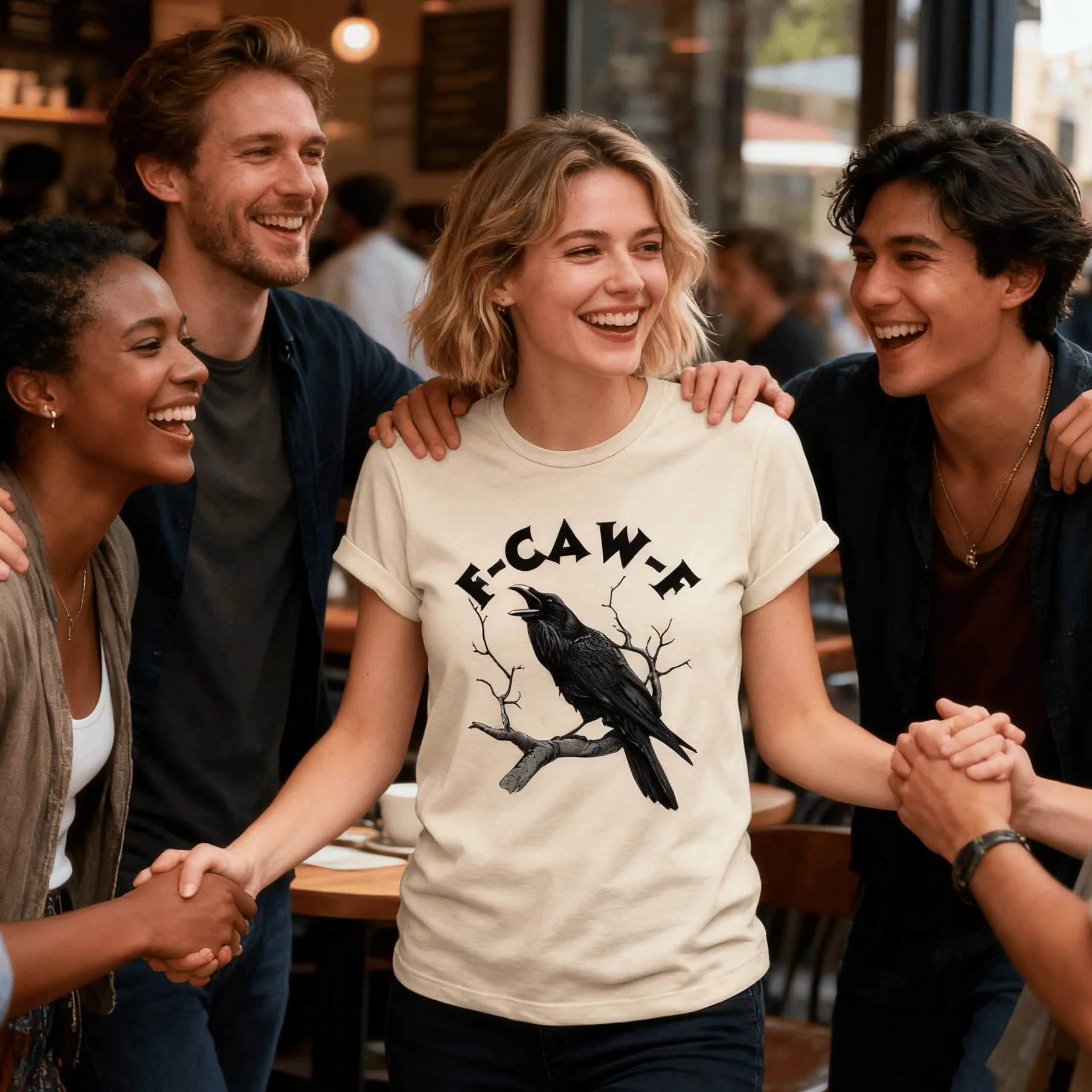 🏆LAST DAY SALE: Only £10.99!!🔥 Humorous Crow Graphic T-Shirt – Say It With a Caw! - Image 2