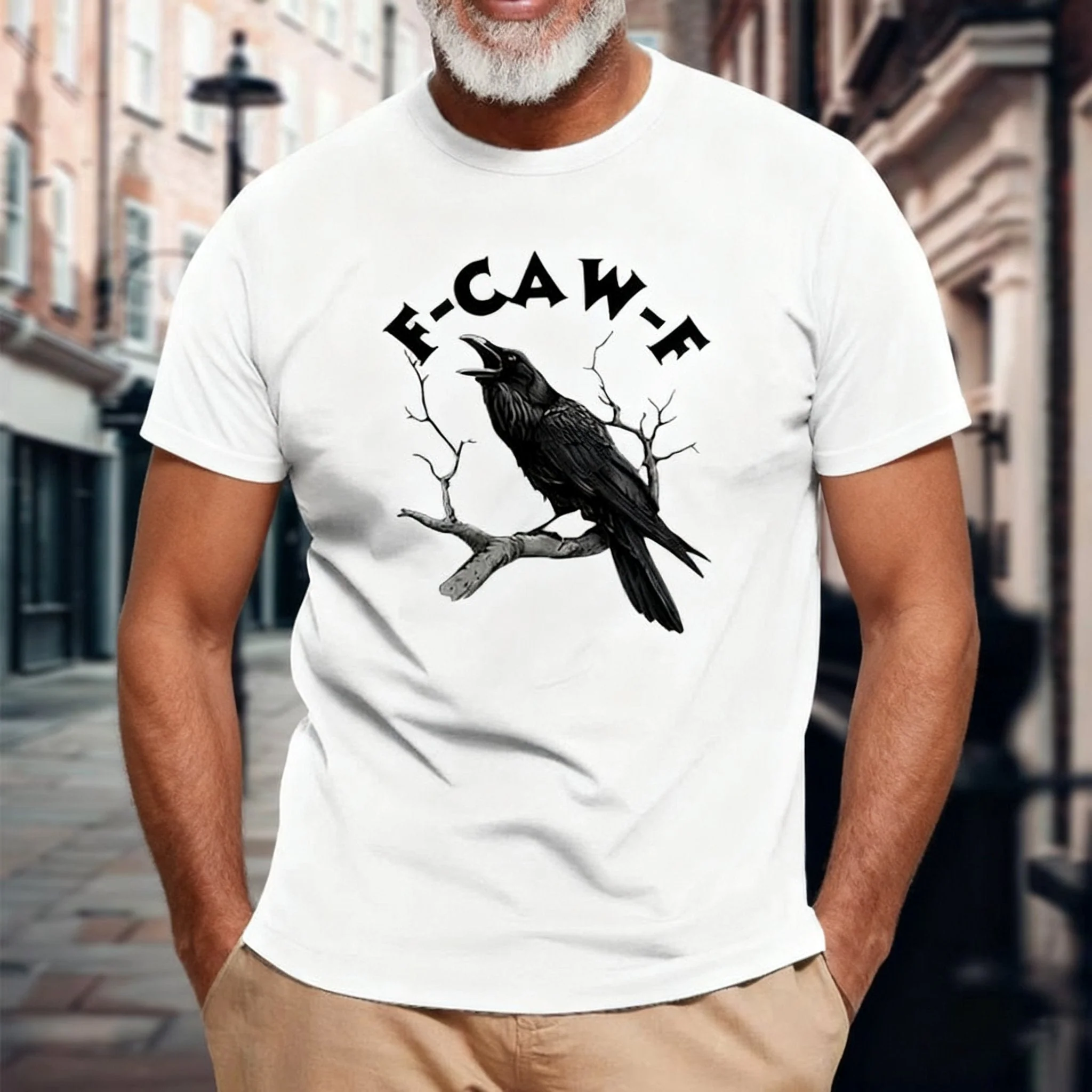 🏆LAST DAY SALE: Only £10.99!!🔥 Humorous Crow Graphic T-Shirt – Say It With a Caw! - Image 7