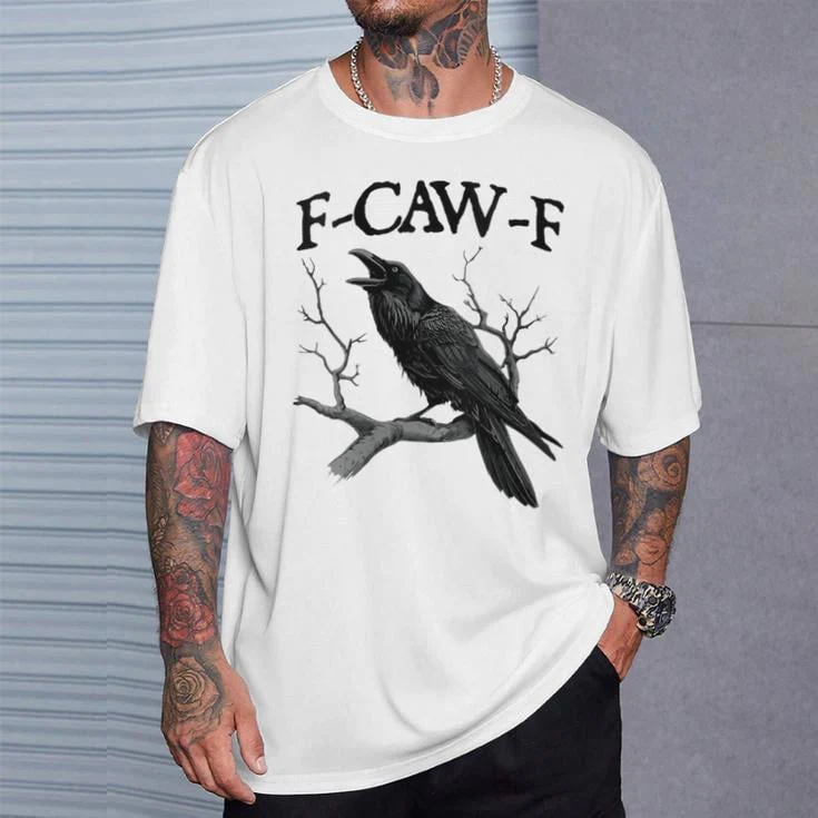 🏆LAST DAY SALE: Only £10.99!!🔥 Humorous Crow Graphic T-Shirt – Say It With a Caw! - Image 8