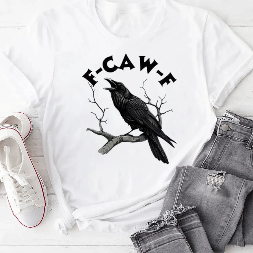 🏆LAST DAY SALE: Only £10.99!!🔥 Humorous Crow Graphic T-Shirt – Say It With a Caw! - Image 9