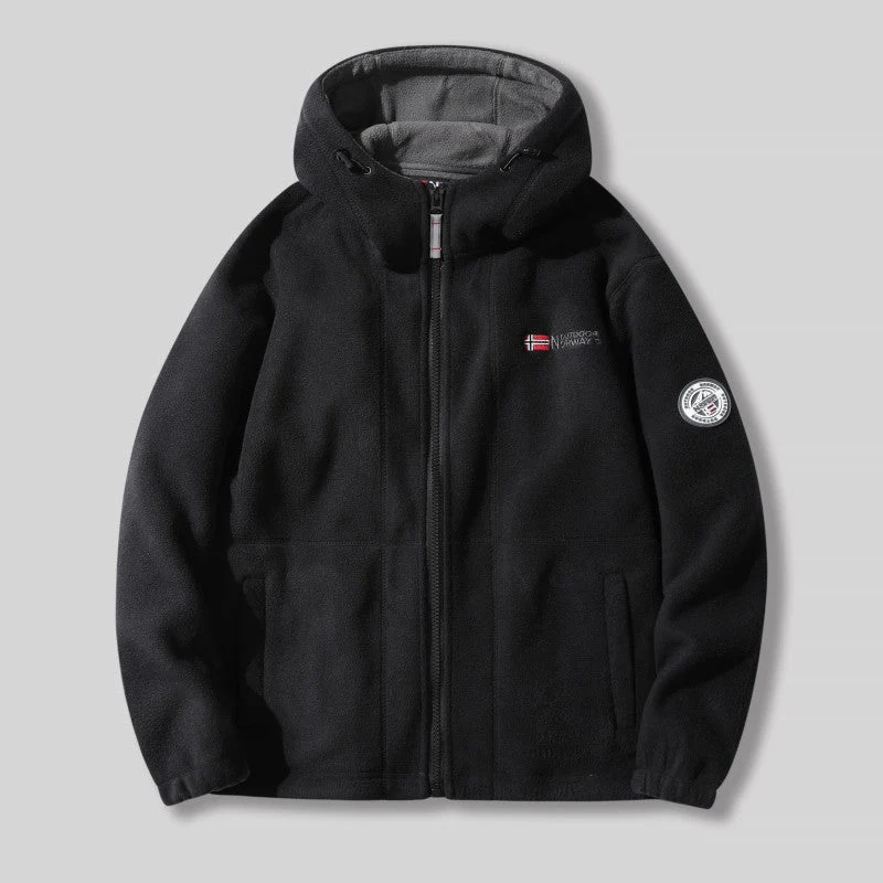 🎅Christmas Pre-Sale🎁Men's Double-Faced Faux Fleece Warm Hooded Jacket - Image 3