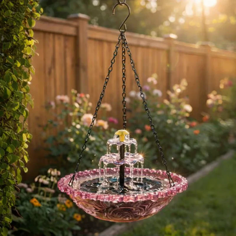 🐦2026 NEW ARRIVALS - 50% OFF🔥💐Solar Cascade Hanging Bird Bath Fountain - Image 2