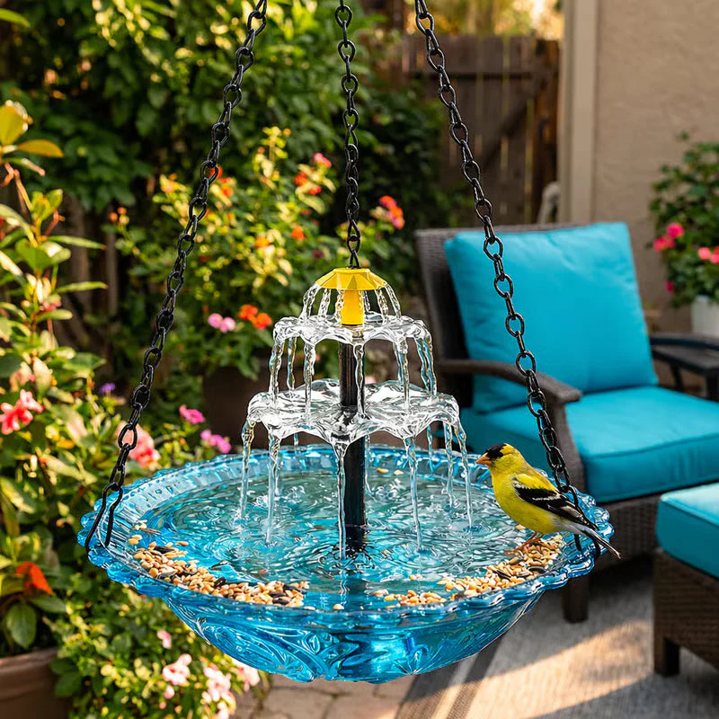 🐦2026 NEW ARRIVALS - 50% OFF🔥💐Solar Cascade Hanging Bird Bath Fountain - Image 4