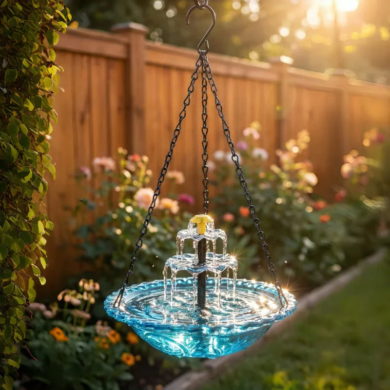 🐦2026 NEW ARRIVALS - 50% OFF🔥💐Solar Cascade Hanging Bird Bath Fountain - Image 7