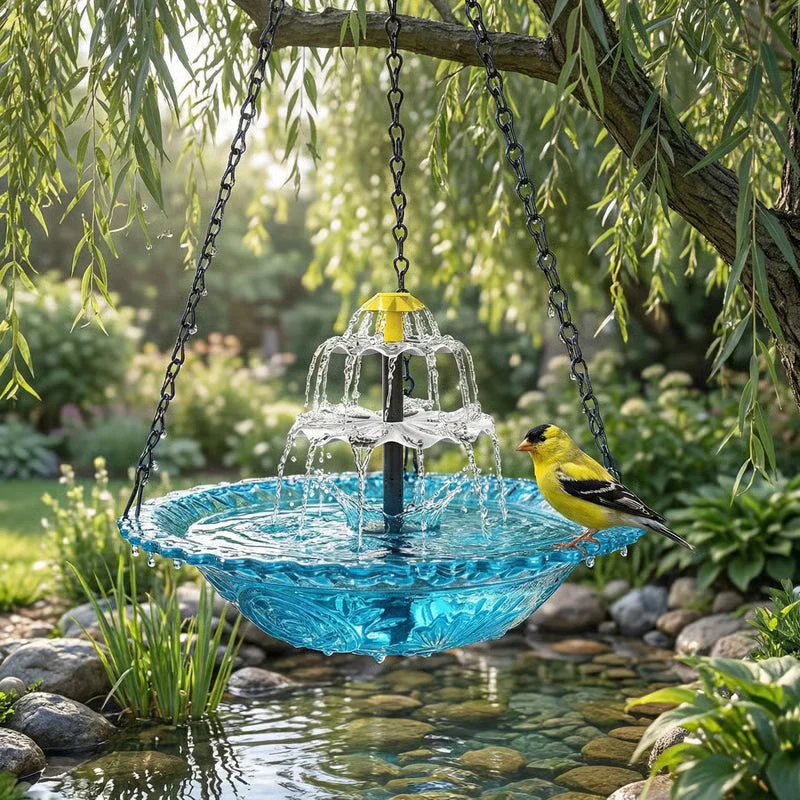 🐦2026 NEW ARRIVALS - 50% OFF🔥💐Solar Cascade Hanging Bird Bath Fountain - Image 8