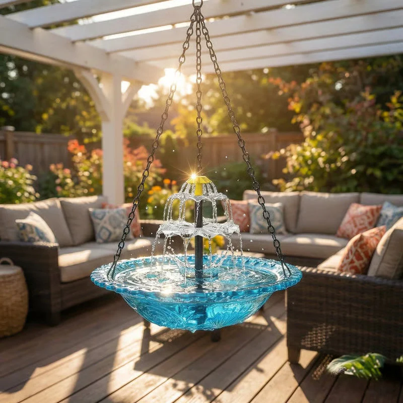 🐦2026 NEW ARRIVALS - 50% OFF🔥💐Solar Cascade Hanging Bird Bath Fountain - Image 9