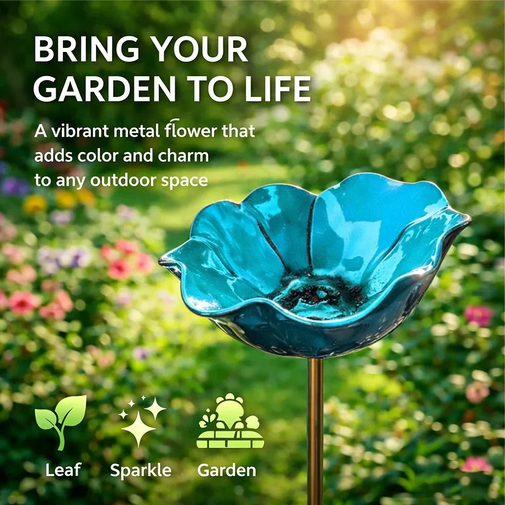 💖🎁2026 Hot Sale 50% Off🌺Handmade Metal Flower Garden Stake🐦 - Image 19